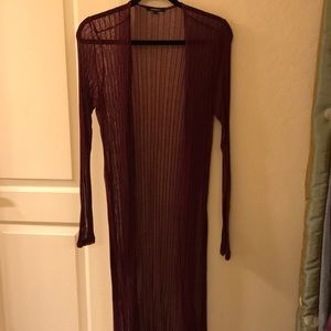 Full length, lightweight ribbed sweater